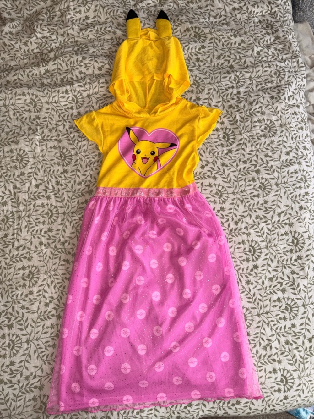 Pikachu Hooded Nightgown Dress - Size 6